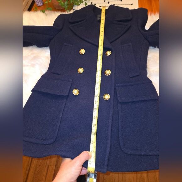 J.Crew Midnight Blue Stadium Cloth Jacket Womens Size 0 - Picture 11 of 12